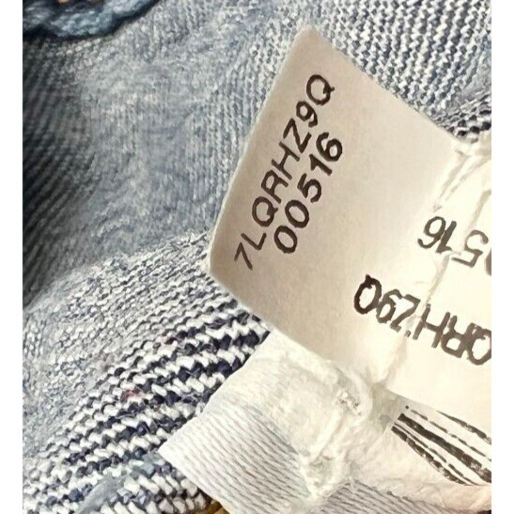 American Eagle Hand Painted Denim Jacket Mens XL Blue Skull Roses Grunge Street - Picture 11 of 12